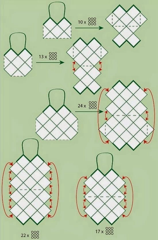 Crochet Granny Square Bag with Pastel Flower Design