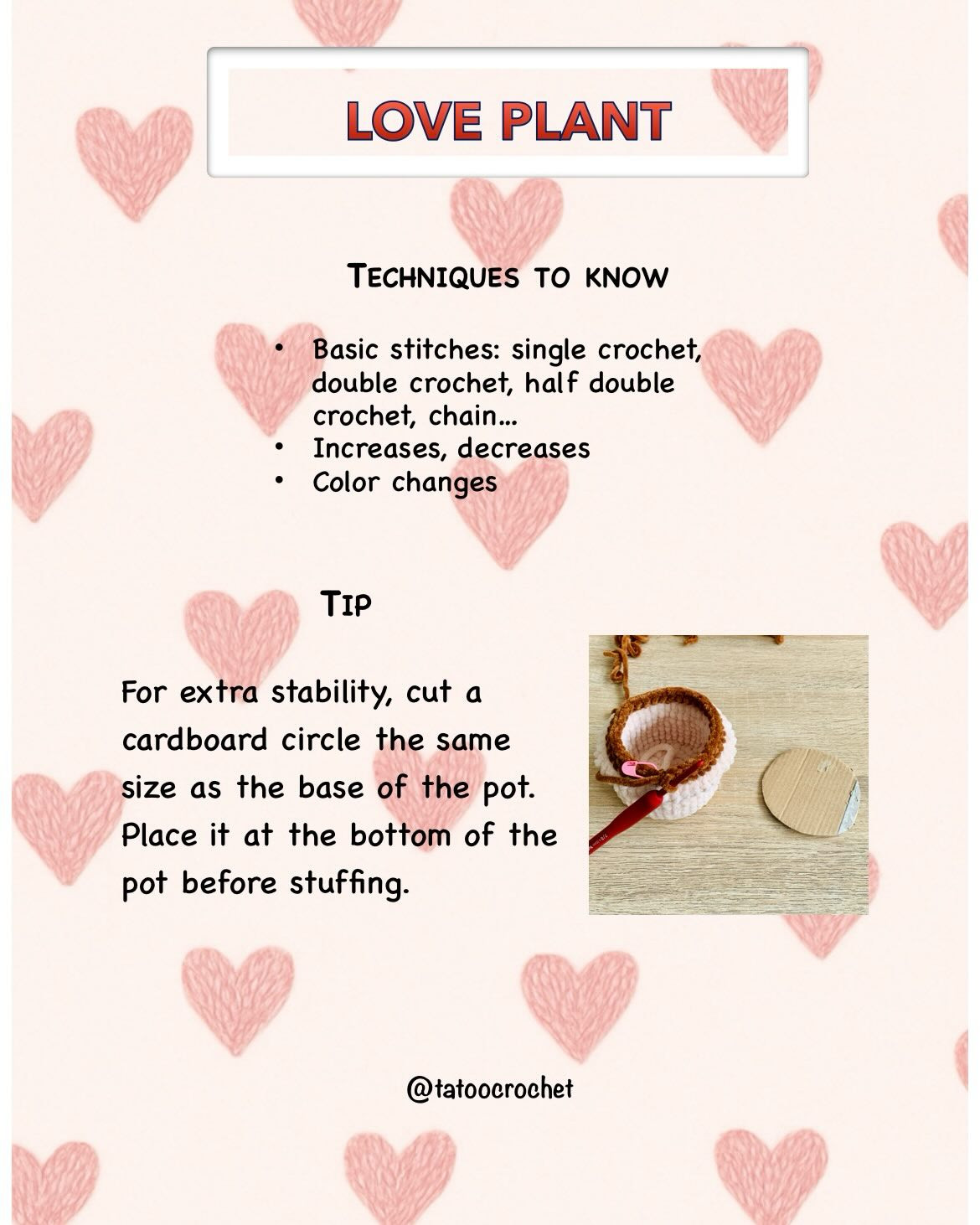 Crochet Heart-Shaped Love Plant Pattern for Beginners