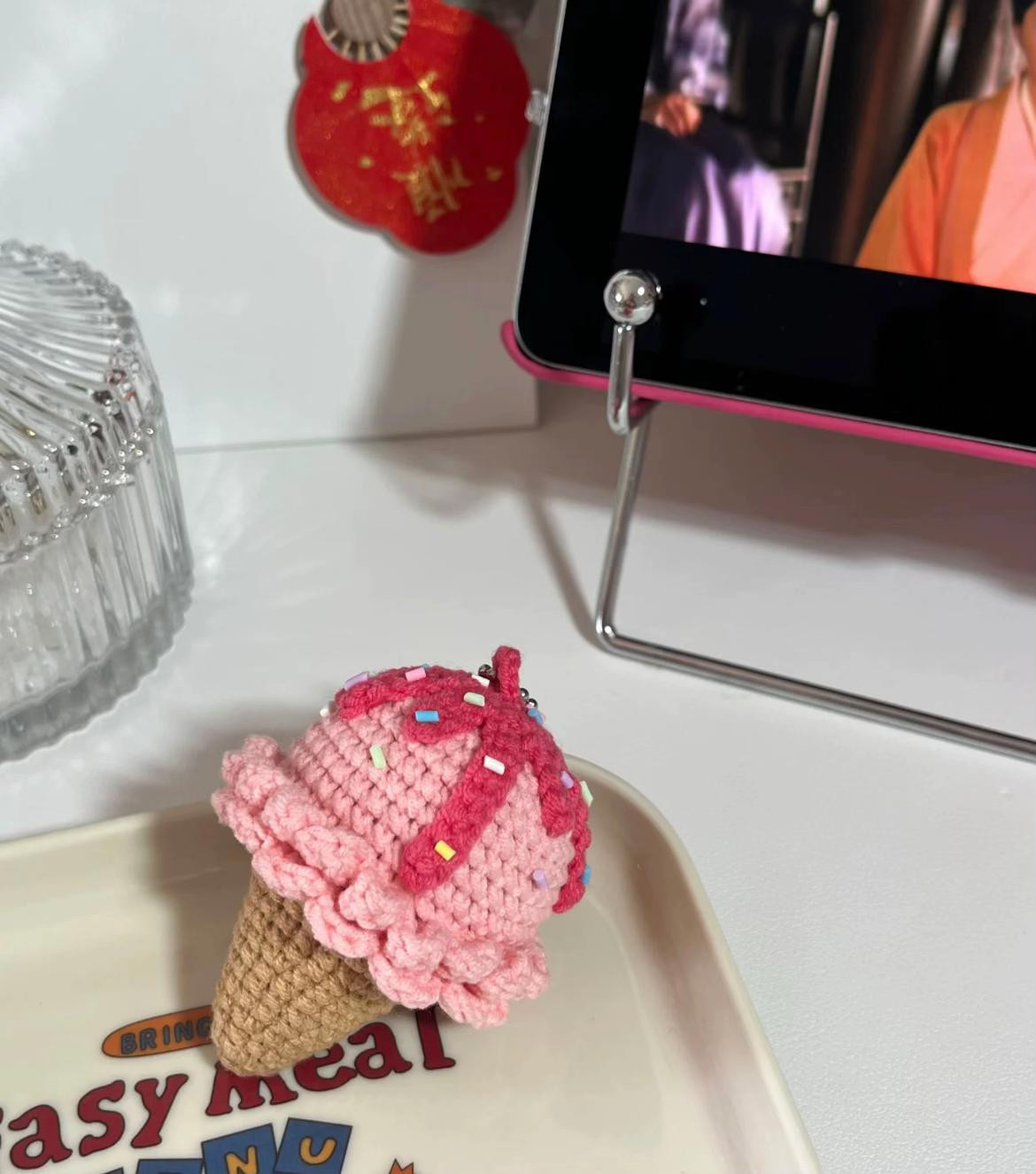 Crochet Ice Cream Cone with Sprinkles Pattern