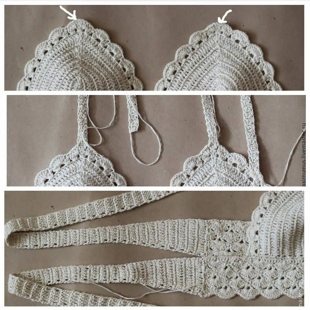 Crochet Lace Bralette Pattern for Summer Beach Days