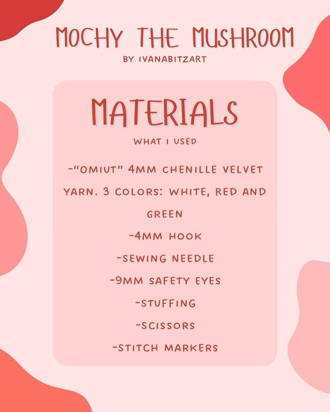 Crochet Mochy the Mushroom - Low Sew Amigurumi Pattern