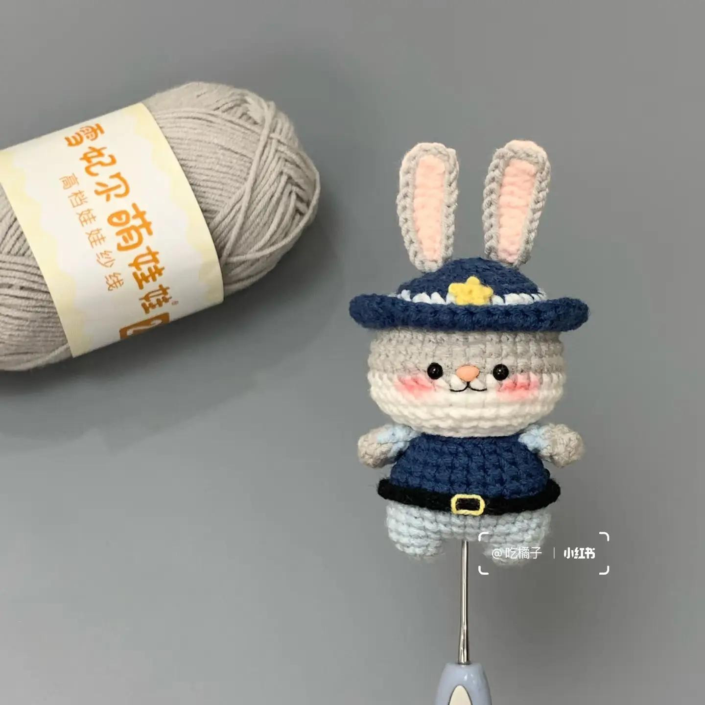 Crochet Pattern: Adorable Bunny in Police Uniform