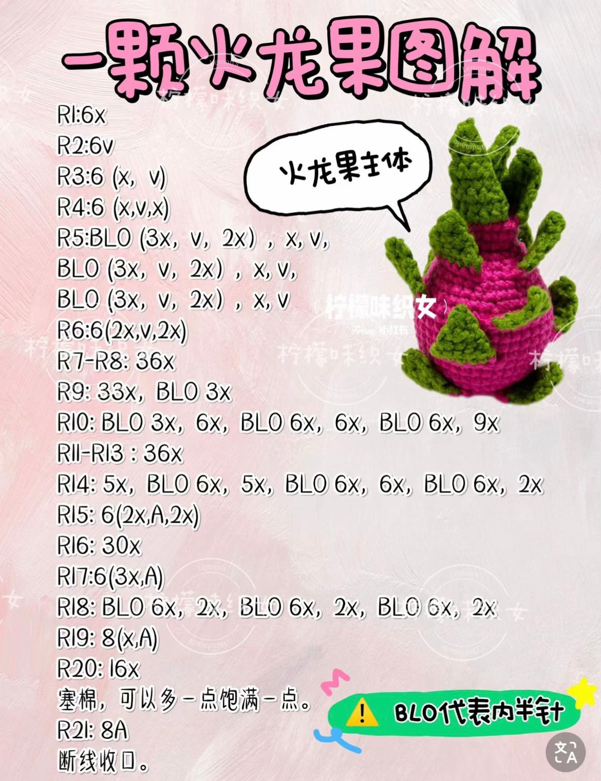 Crochet Pattern: Cute Mangosteen Amigurumi with Cotton Yarn