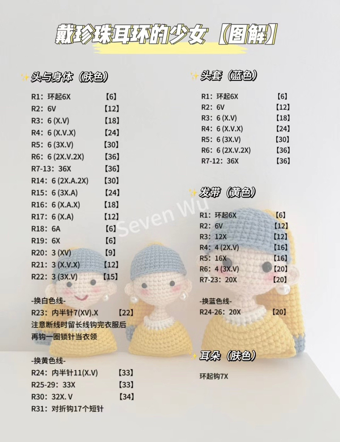 Crochet Pattern: Cute Winter Dolls with Beanies and Scarves