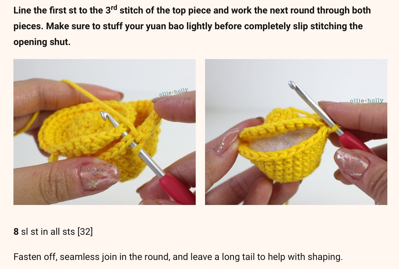 Crochet Pattern for a Cute Miniature Yellow Sombrero