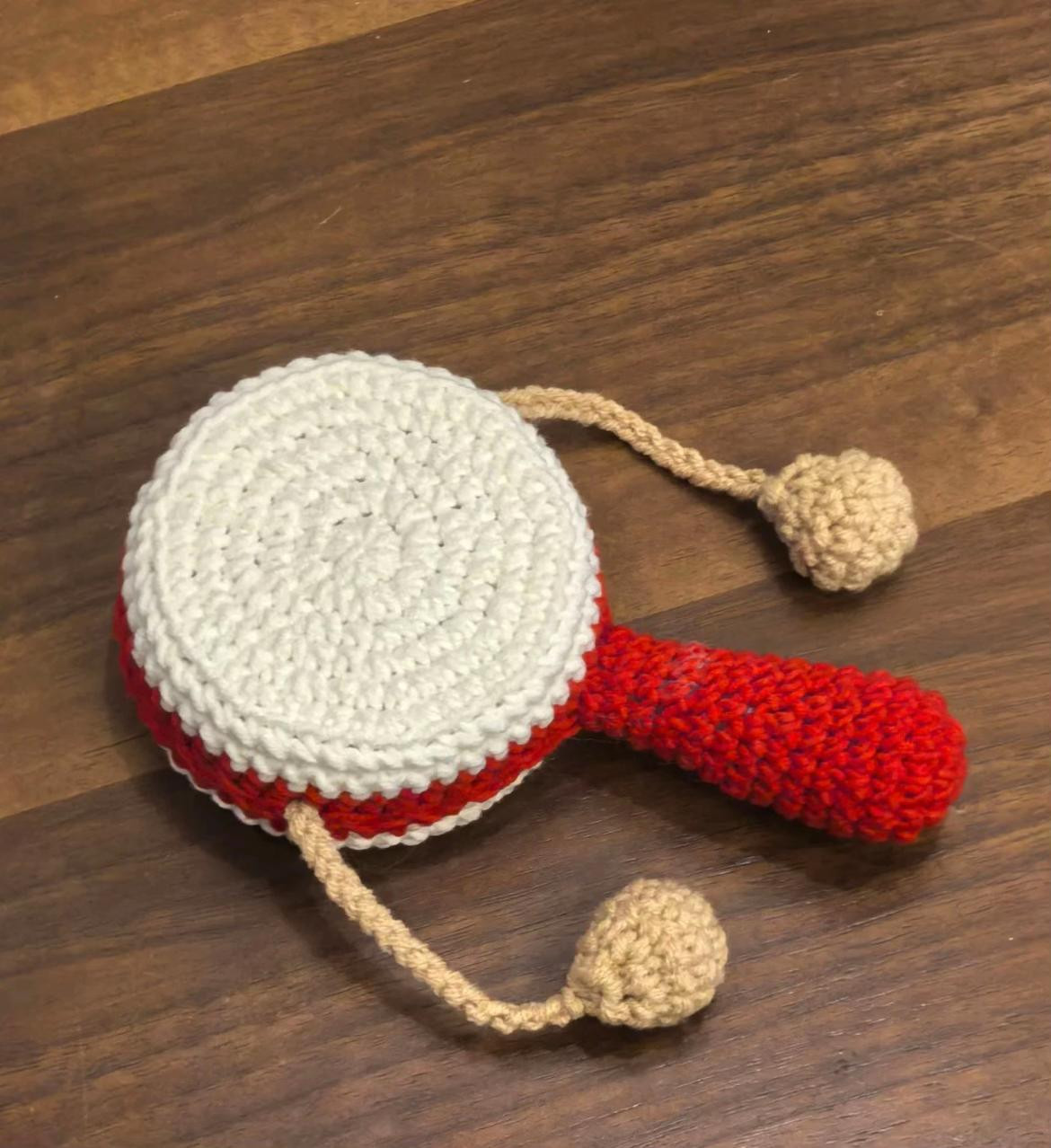 Crochet Pattern for a Handmade Drum Toy with Handle