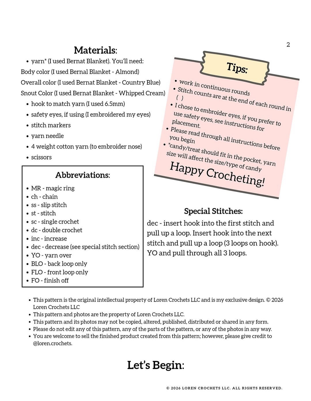 Crochet Pattern for Adorable Bear Plushie with Overalls