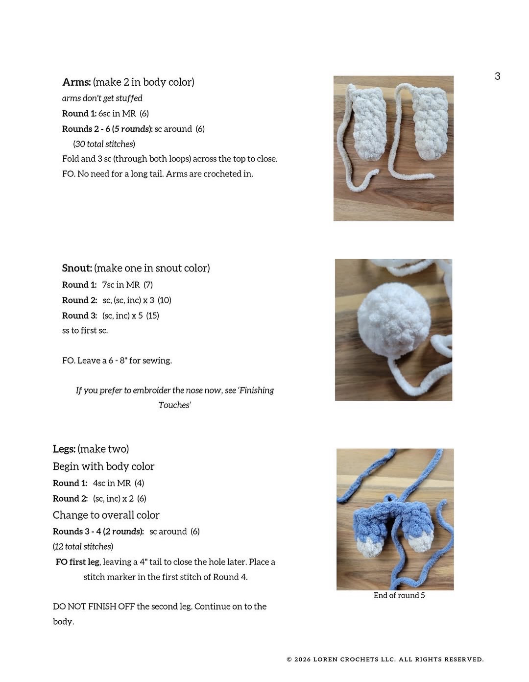 Crochet Pattern for Adorable Bear Plushie with Overalls