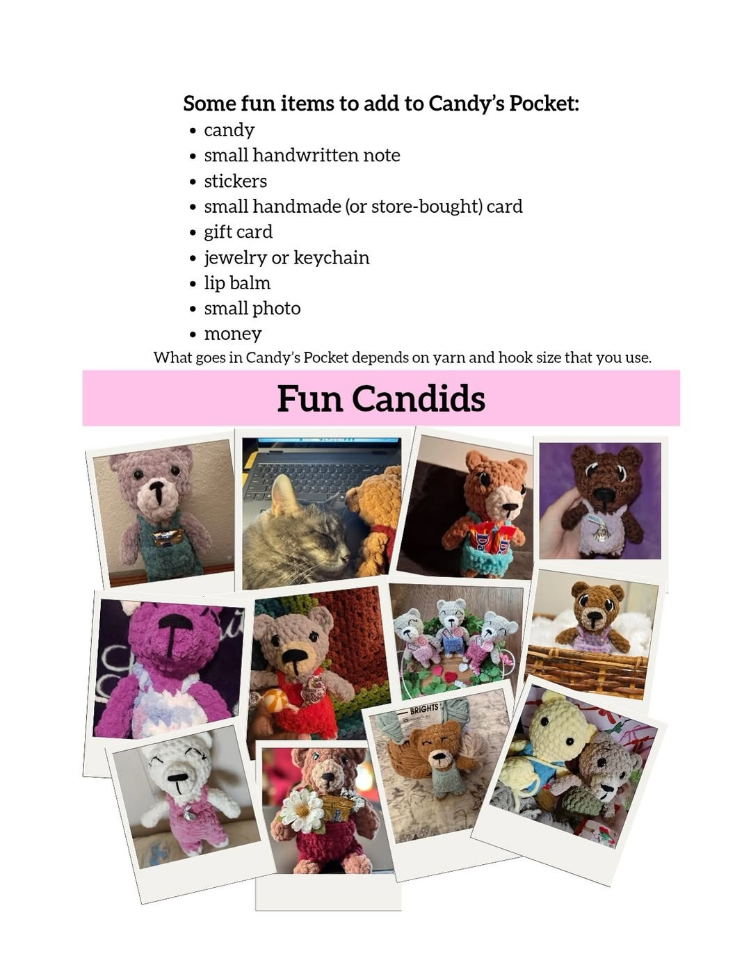 Crochet Pattern for Adorable Bear Plushie with Overalls