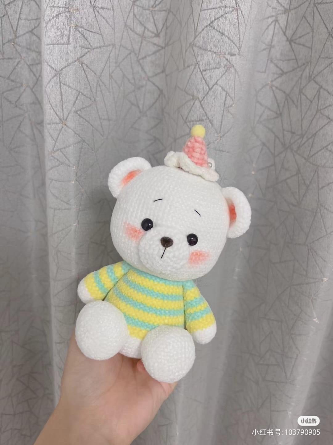 Crochet Pattern for Adorable Bear with Bee Companion