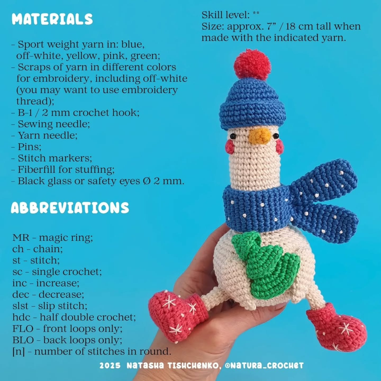 Crochet Pattern for Benson the Goose - Free Amigurumi Design