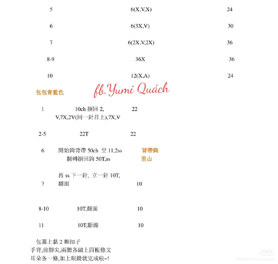 Crochet Pattern for Cute Bear with Beret and Bag