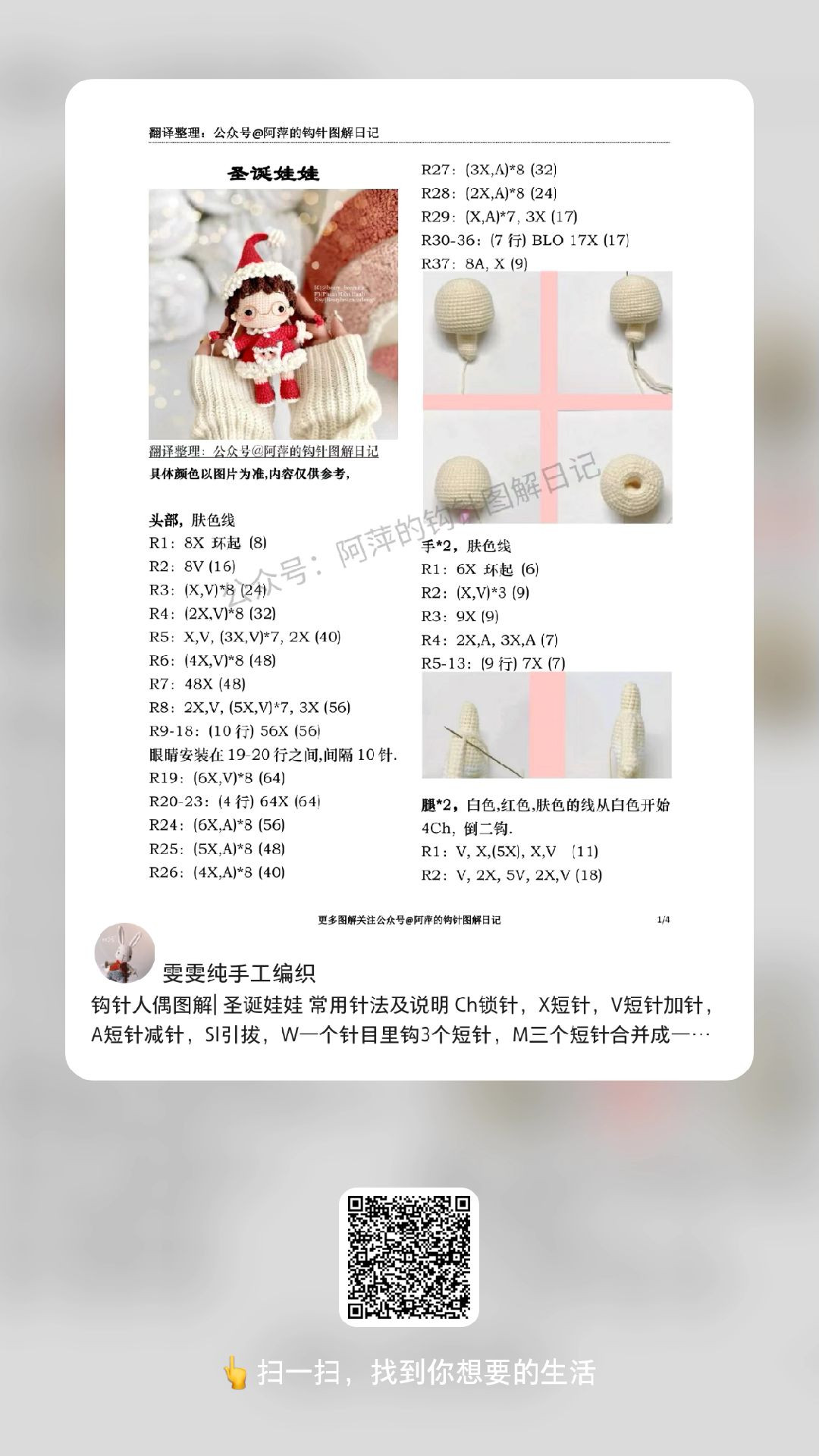 Crochet Pattern for Cute Snowman Doll with Hat and Outfit