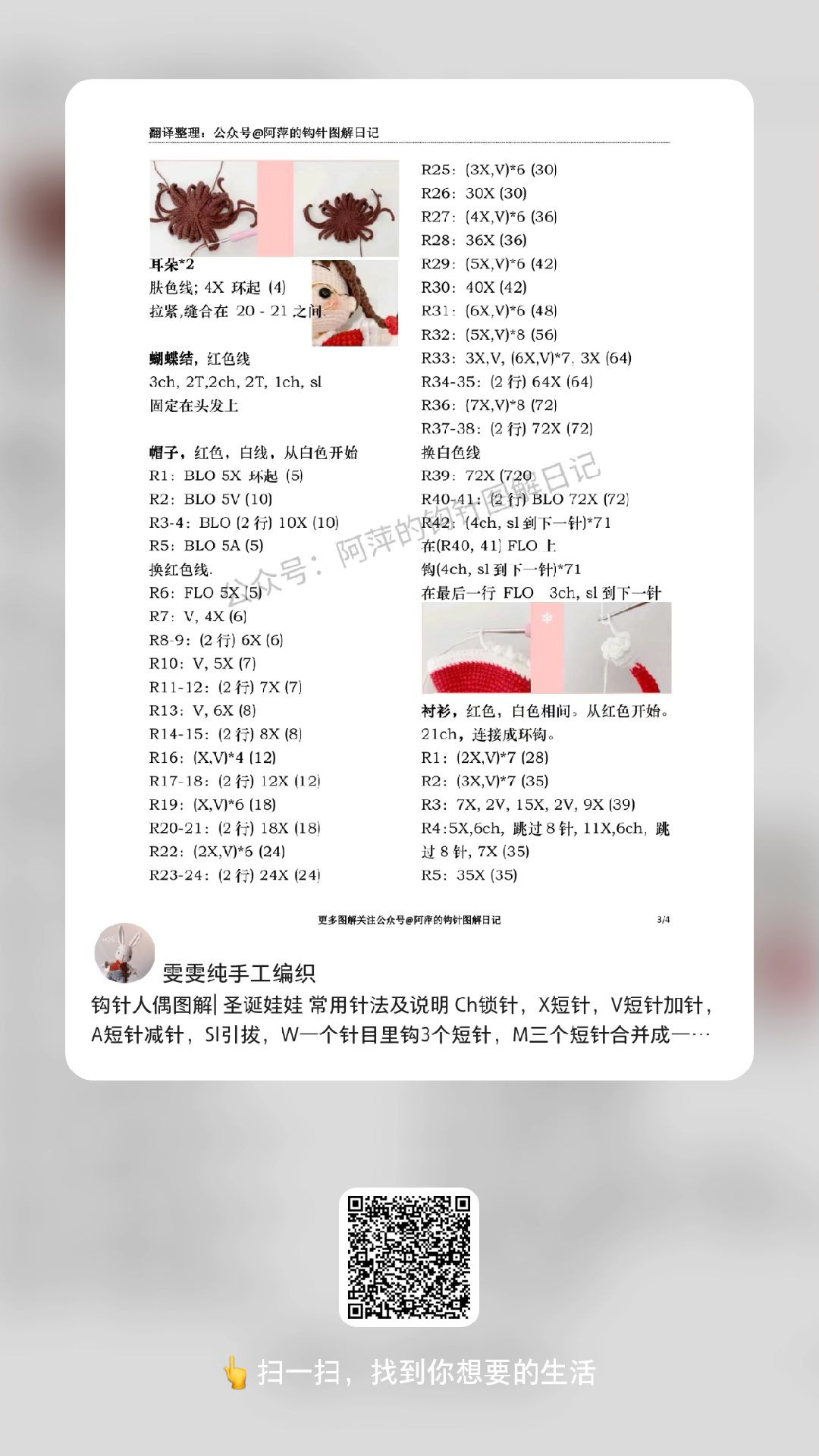 Crochet Pattern for Cute Snowman Doll with Hat and Outfit