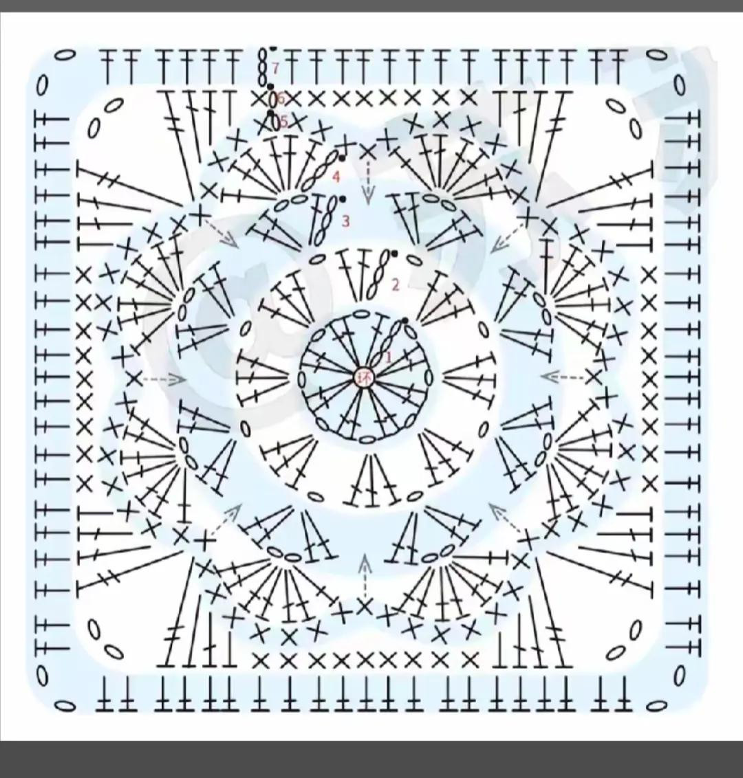 Crochet Pattern for Green and White Floral Tote Bag