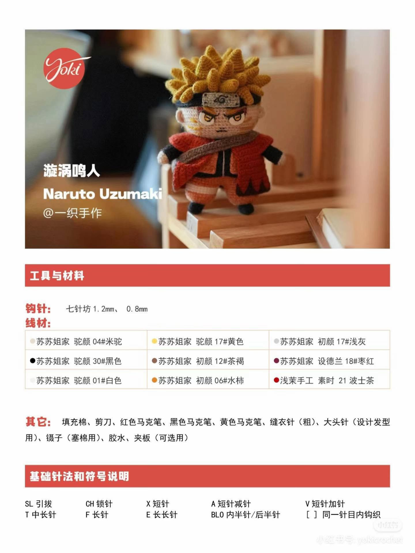 Crochet Pattern for Naruto Uzumaki Amigurumi Doll