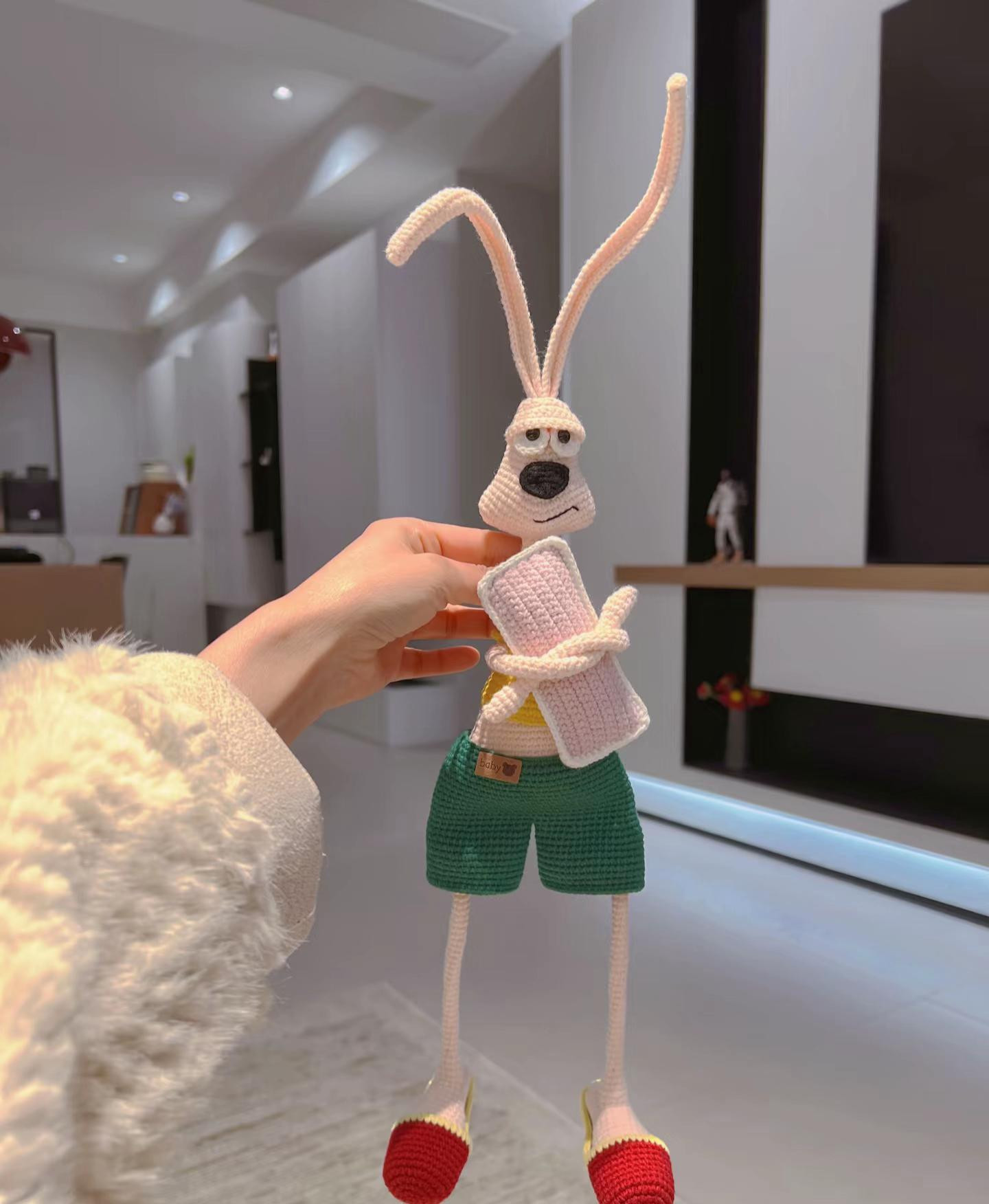 Crochet Pattern for Playful Long-Eared Cartoon Character