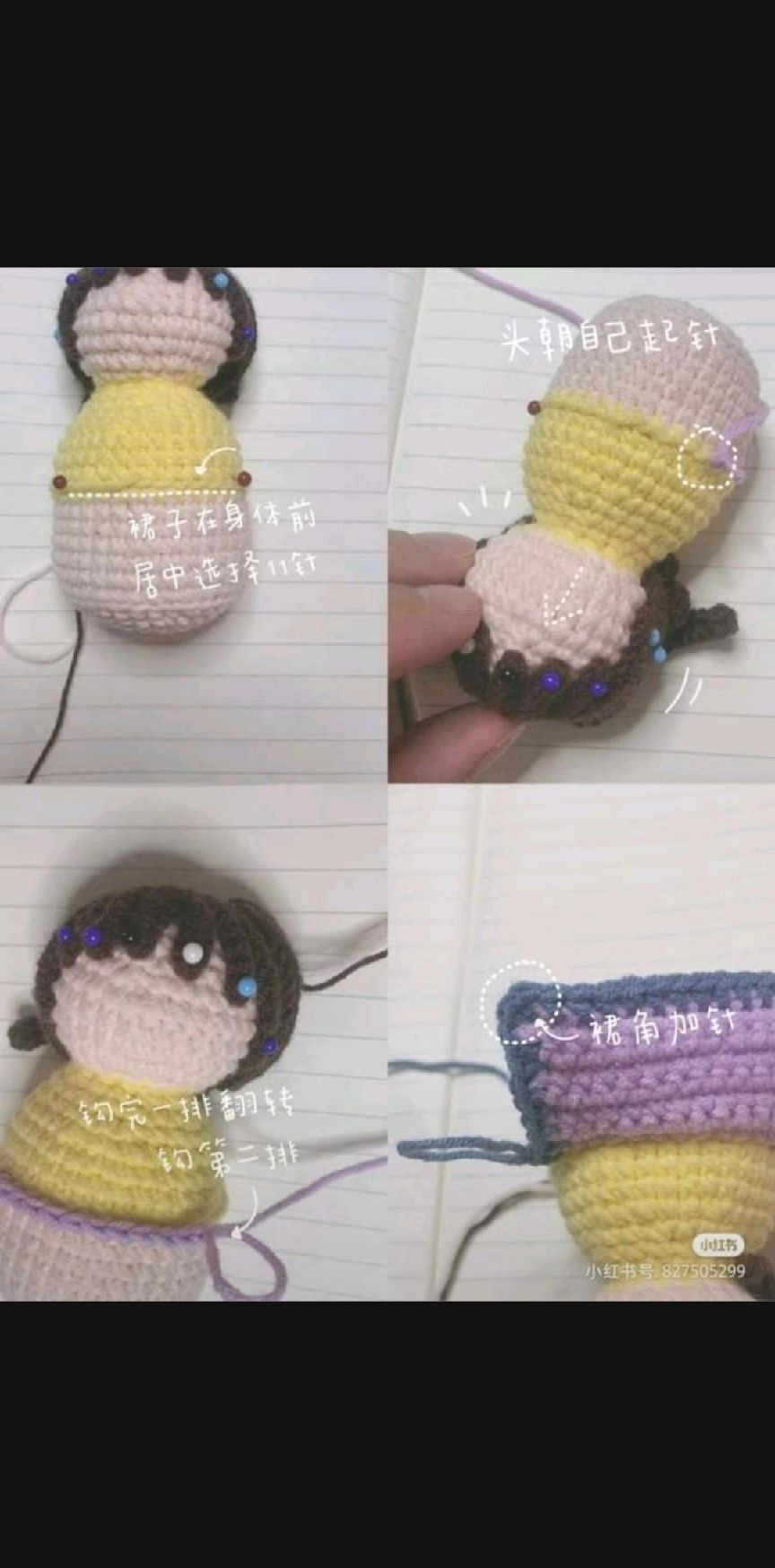 Crochet Pattern of Cute Traditional Doll with Notes