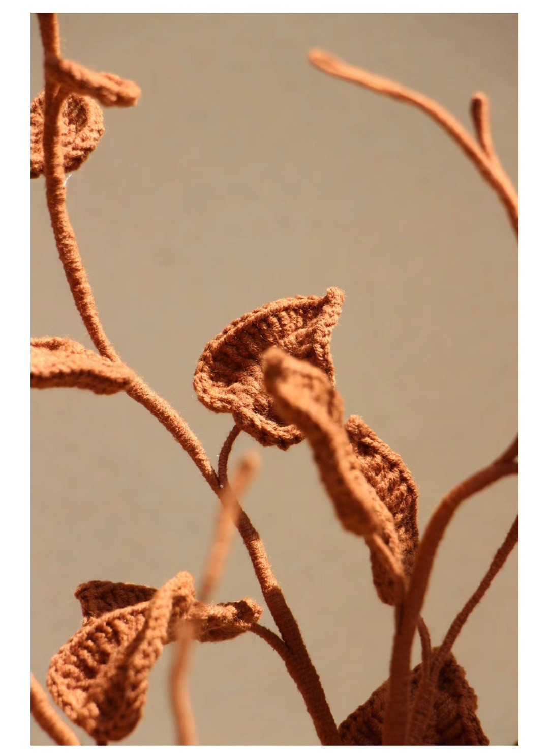 Crochet Pattern: Vibrant Persimmon Branches in Vase