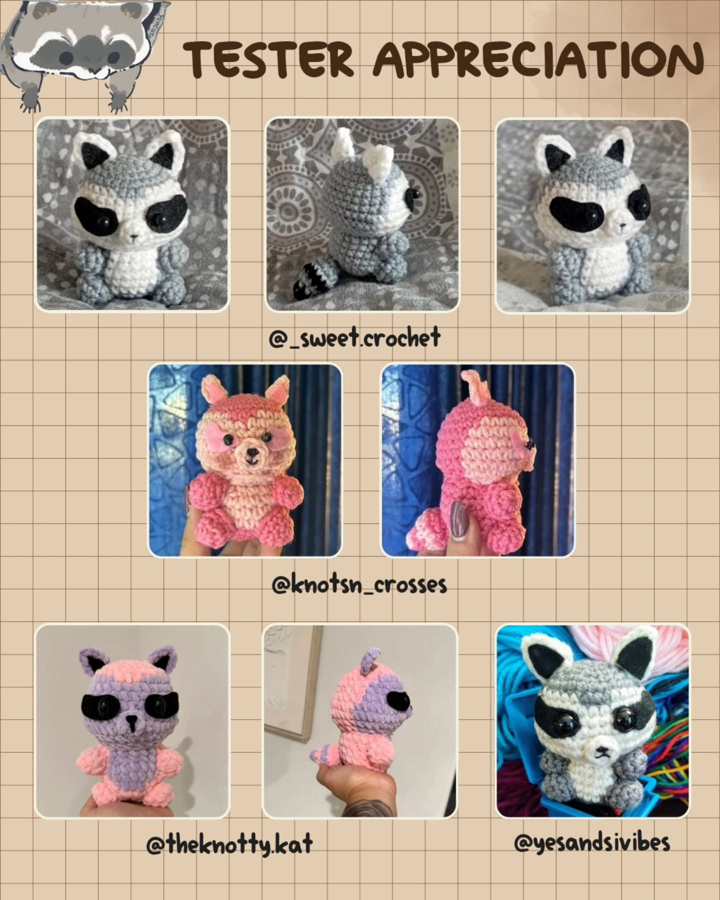 Crochet Raccoon Pattern: Free PDF on Ko-fi!