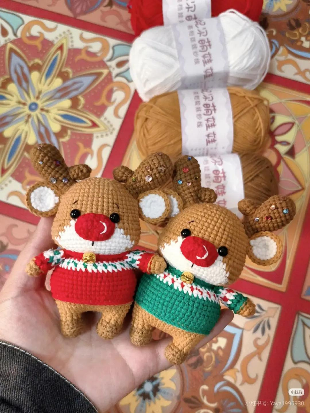 Crochet Reindeer Amigurumi Pattern for Christmas Decorations