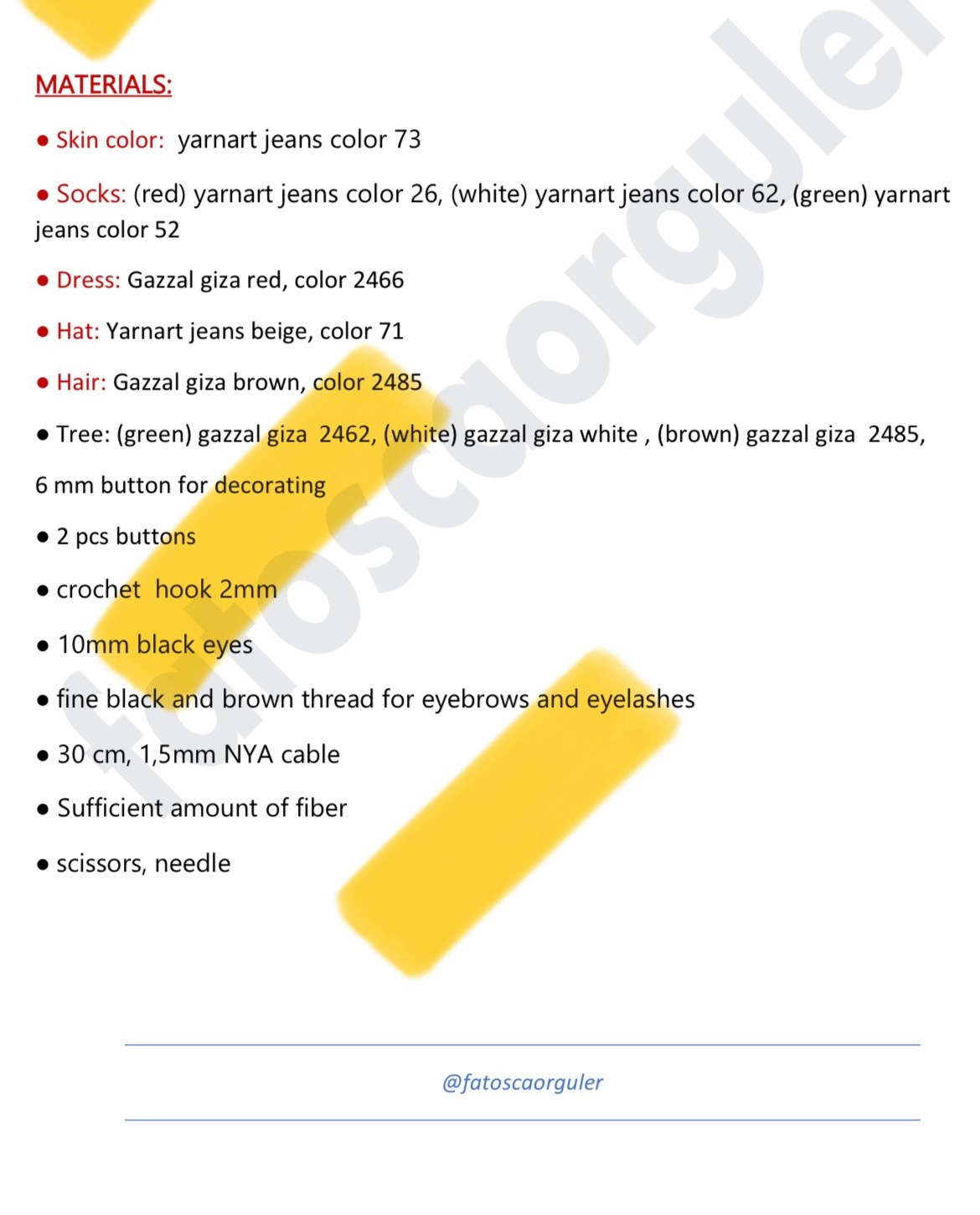 Crochet Reindeer Doll in Festive Red Dress Pattern