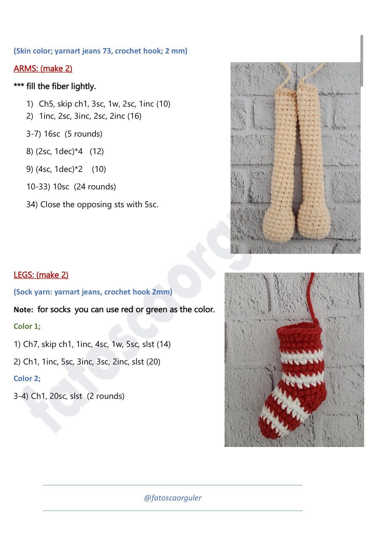 Crochet Reindeer Doll in Festive Red Dress Pattern