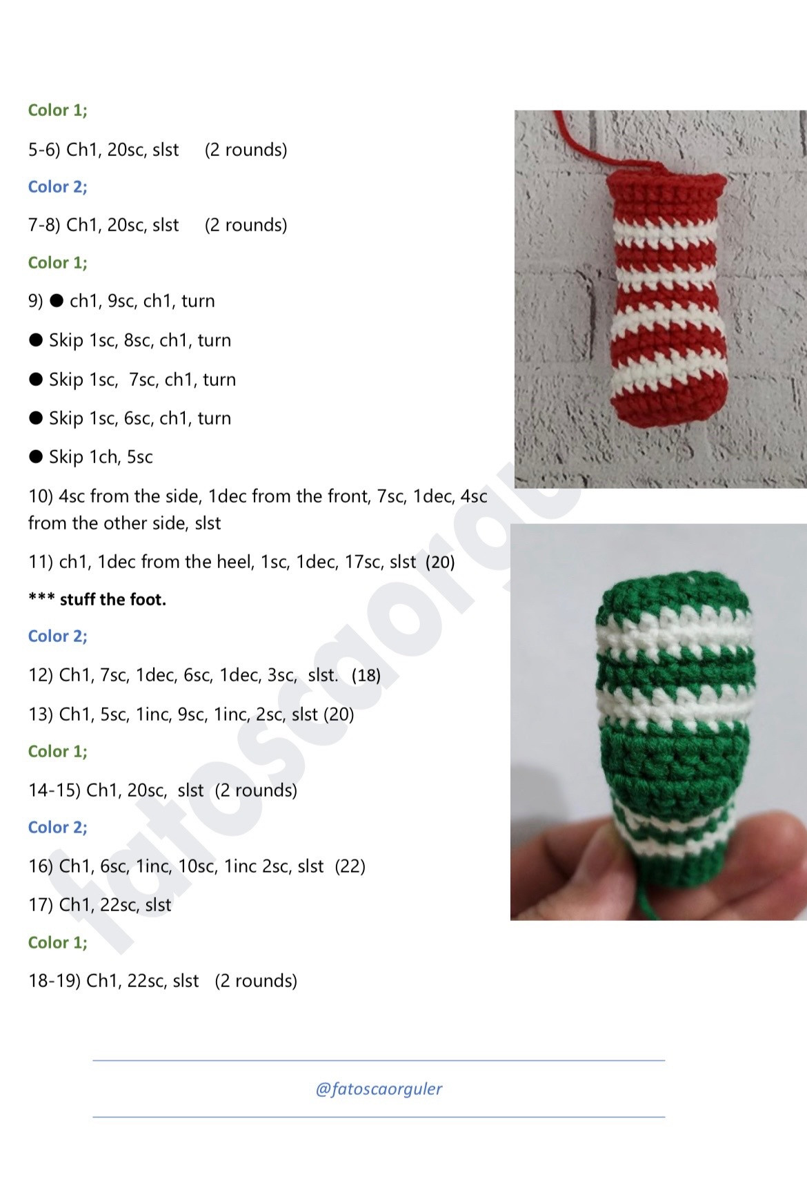 Crochet Reindeer Doll in Festive Red Dress Pattern