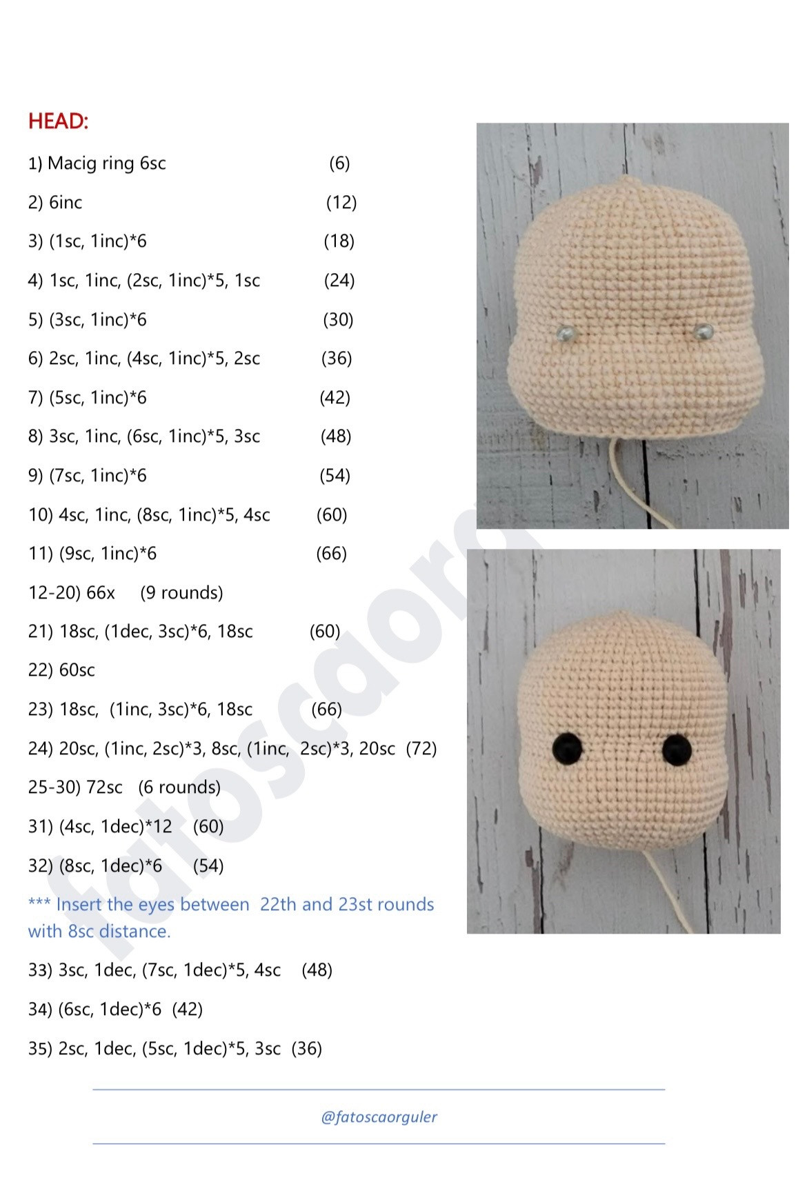 Crochet Reindeer Doll in Festive Red Dress Pattern