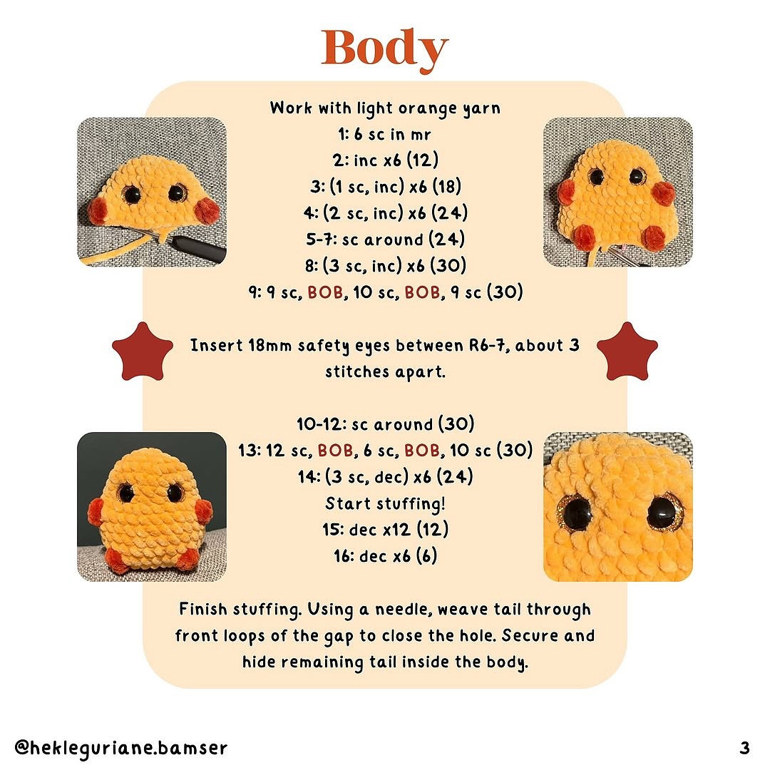 Crochet Scorchie The Fire Monster Pattern Guide Free