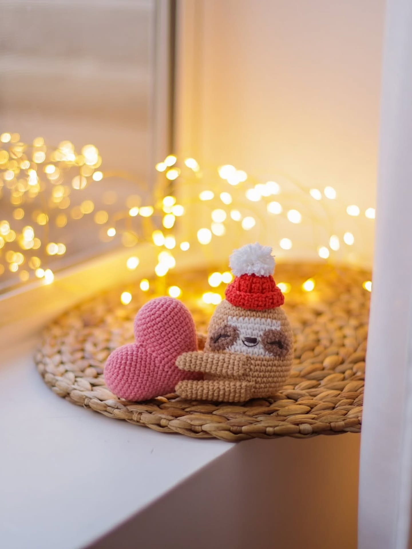 Crochet Sloth with Heart Free Pattern for Beginners