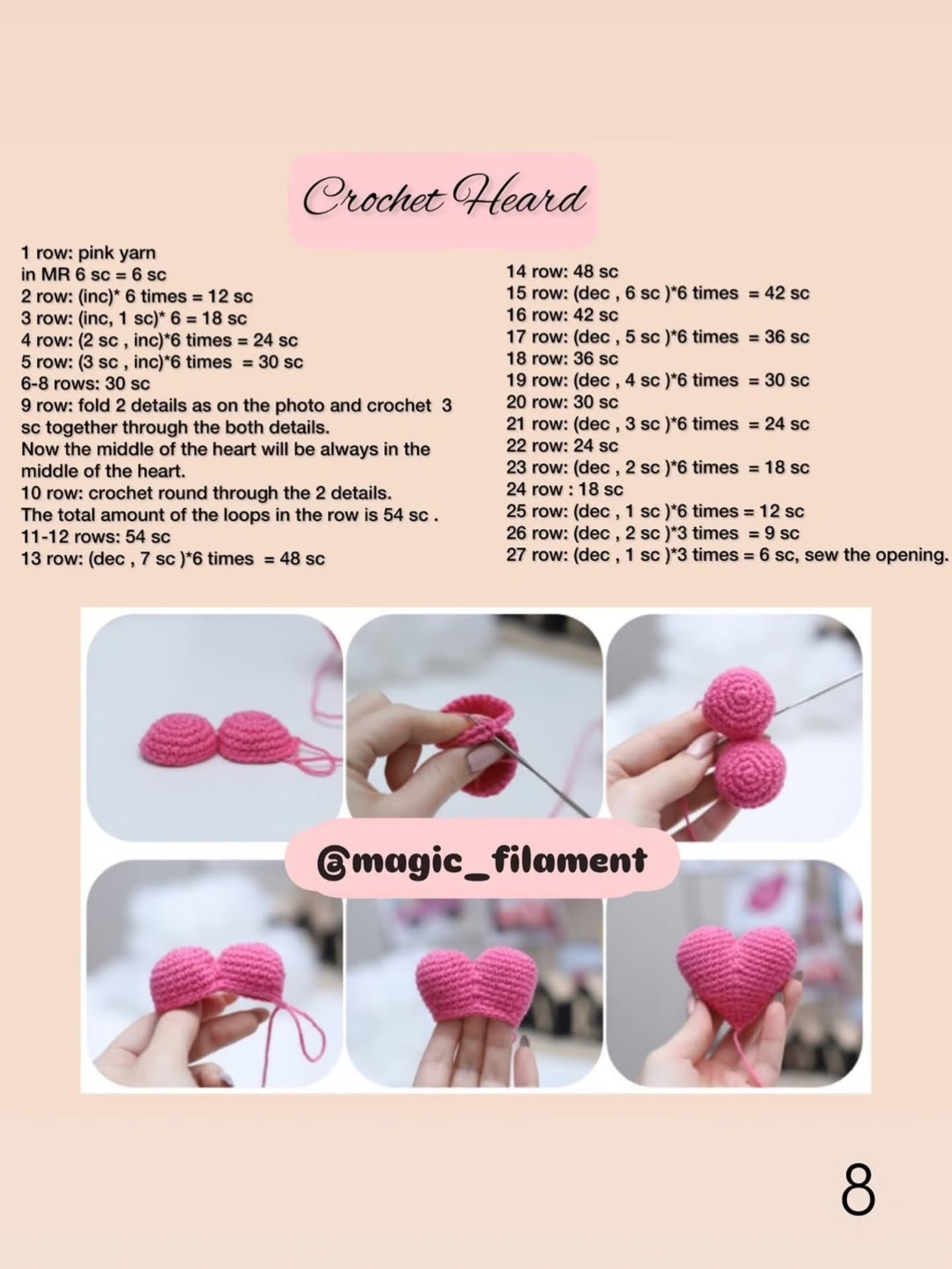 Crochet Sloth with Heart Free Pattern for Beginners