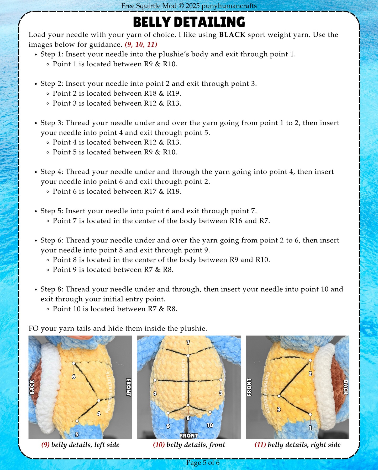 Crochet Squirtle Amigurumi Pattern for Beginners