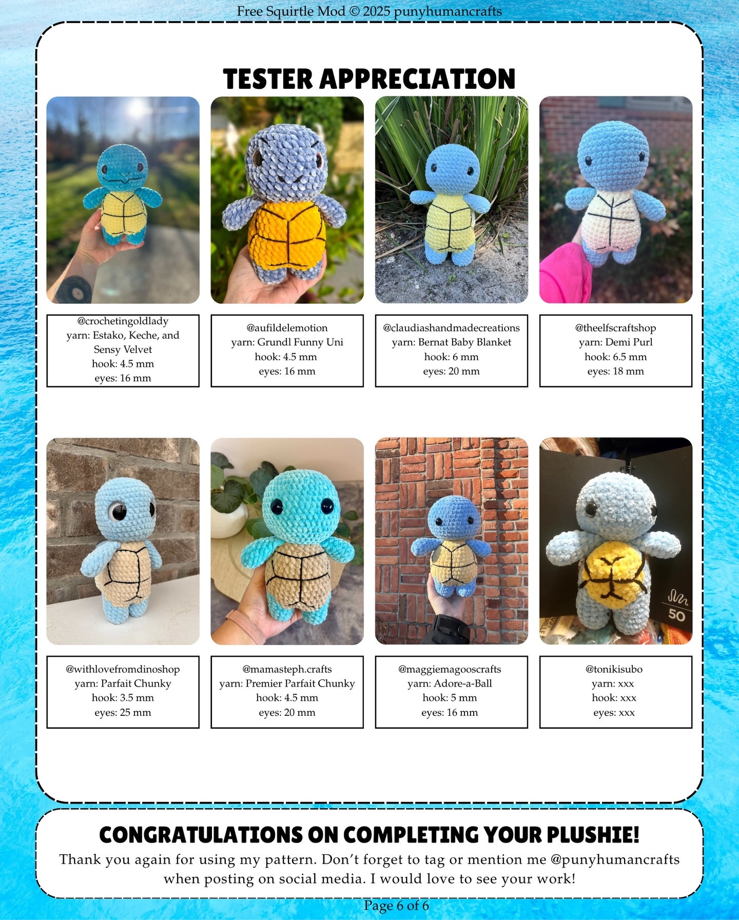 Crochet Squirtle Amigurumi Pattern for Beginners