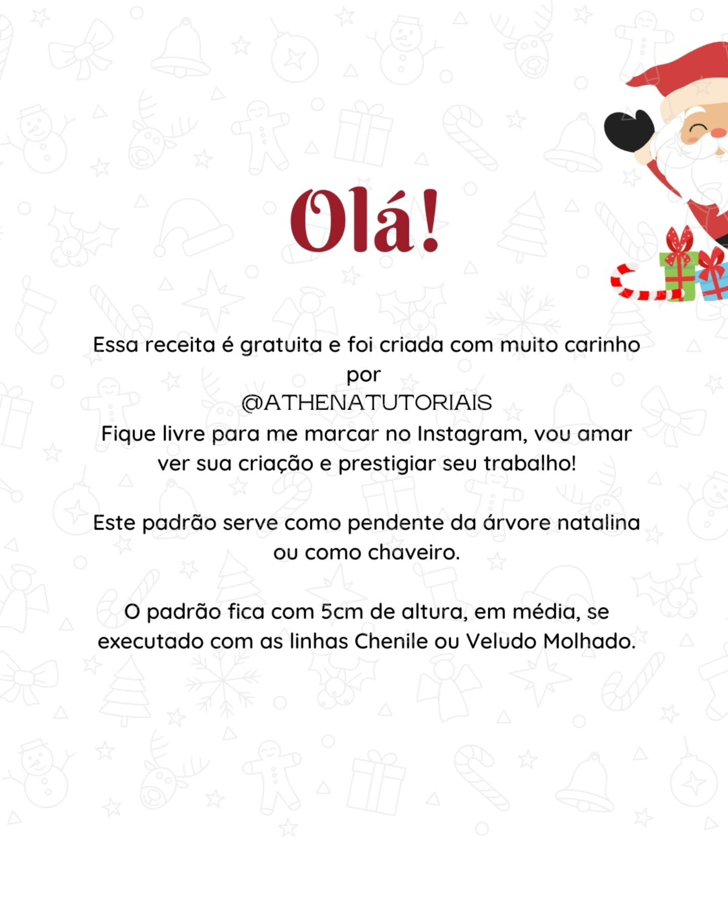 Crochet Teddy Bear Keychain Free Pattern for Christmas