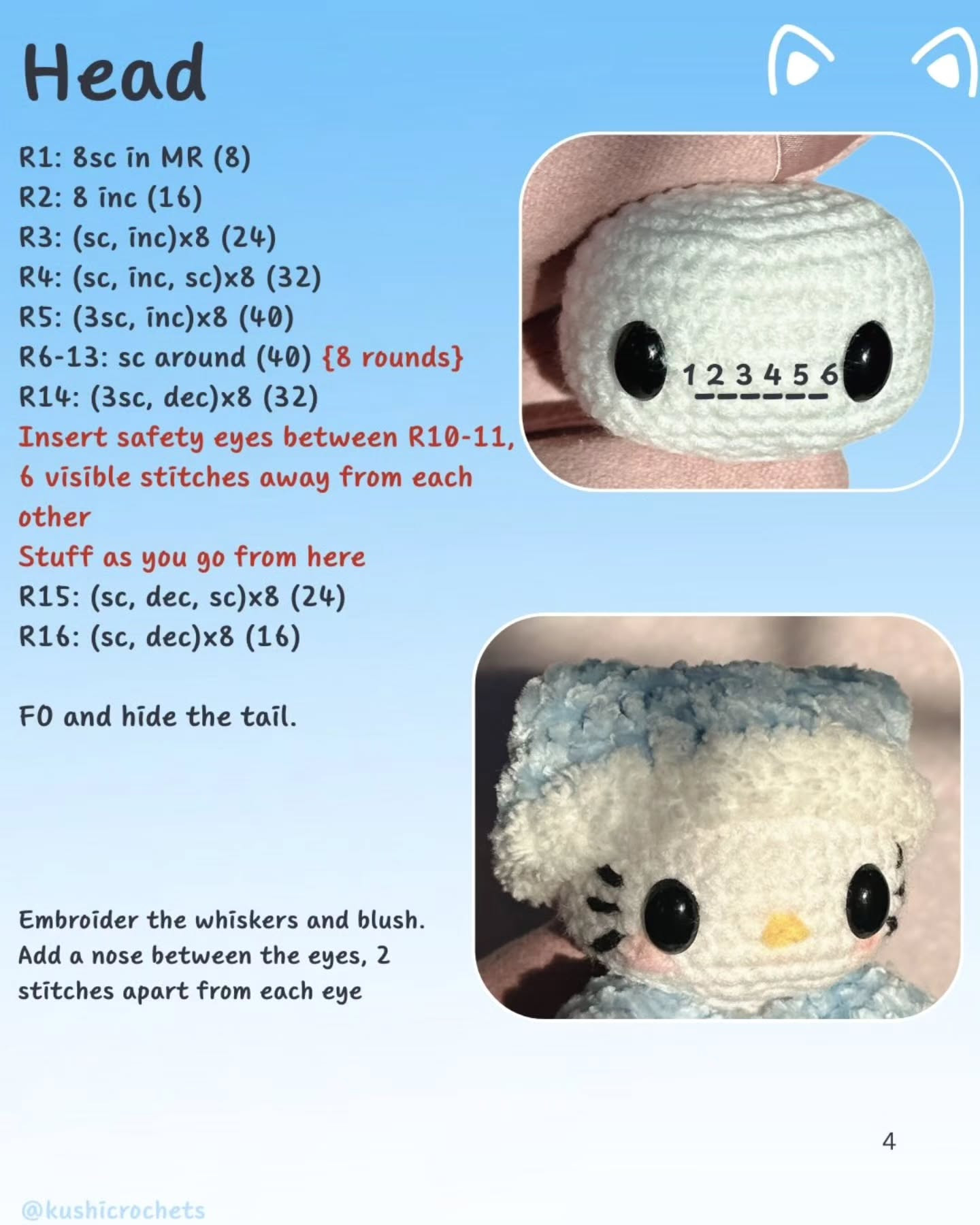 Crochet Winter Hello Kitty Pattern for Free Download