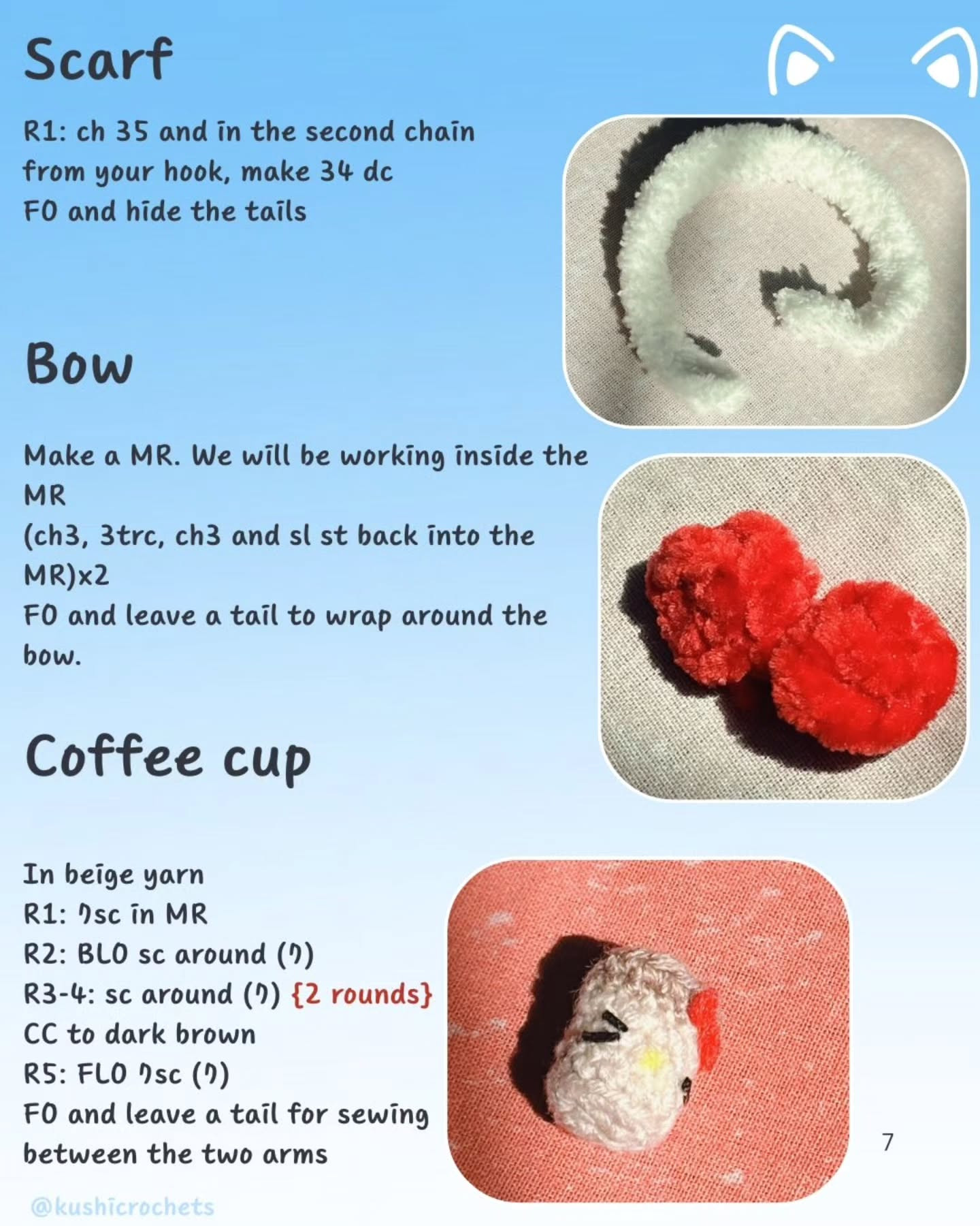 Crochet Winter Hello Kitty Pattern for Free Download