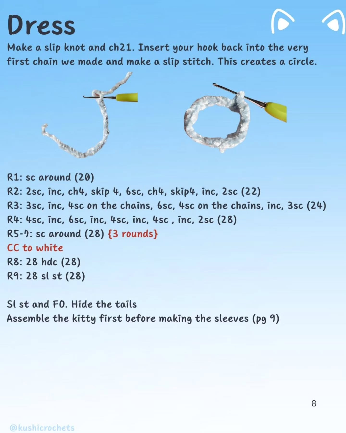 Crochet Winter Hello Kitty Pattern for Free Download