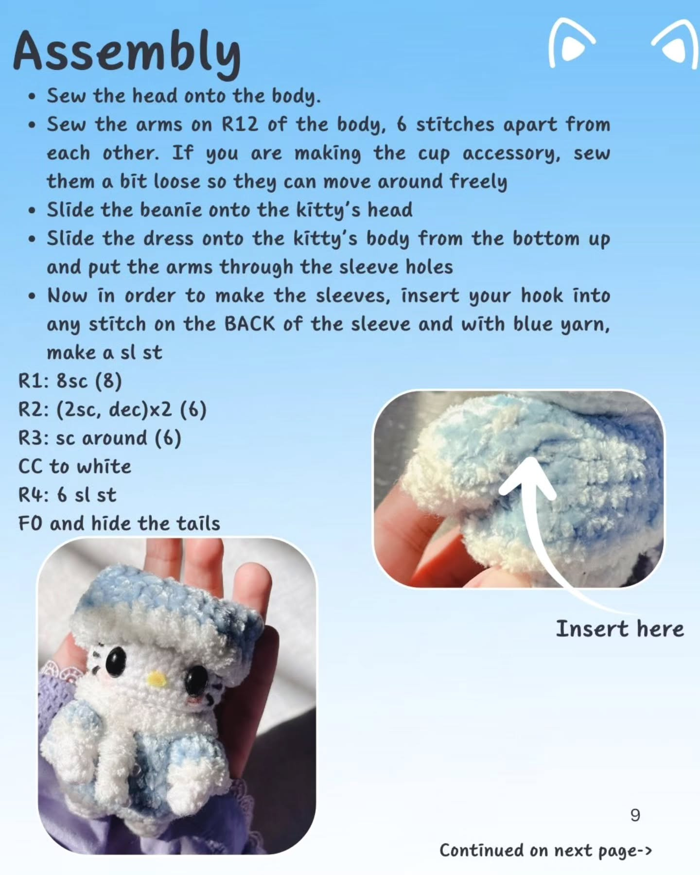 Crochet Winter Hello Kitty Pattern for Free Download