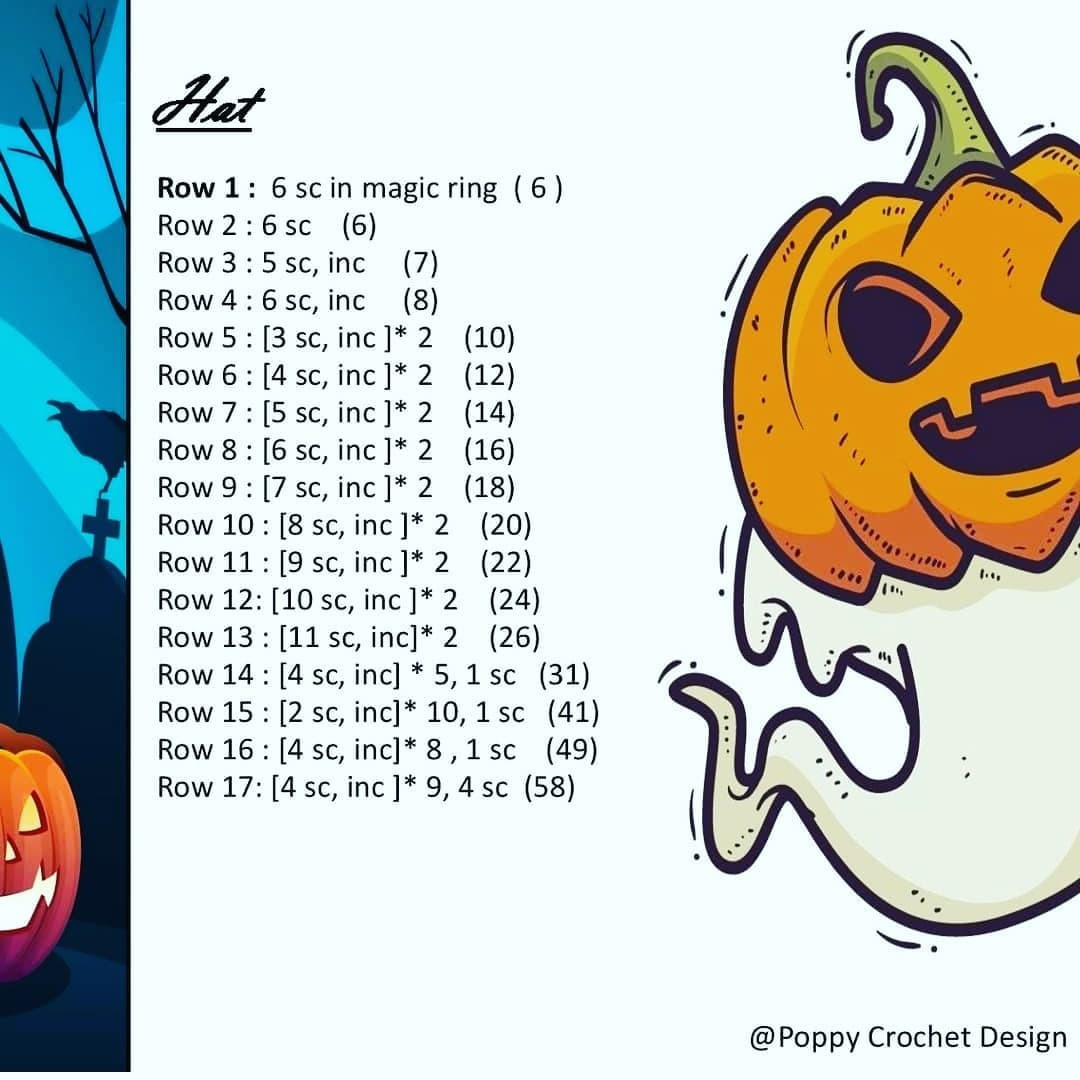 Crochet Witch Doll with Red Hair and Black Hat