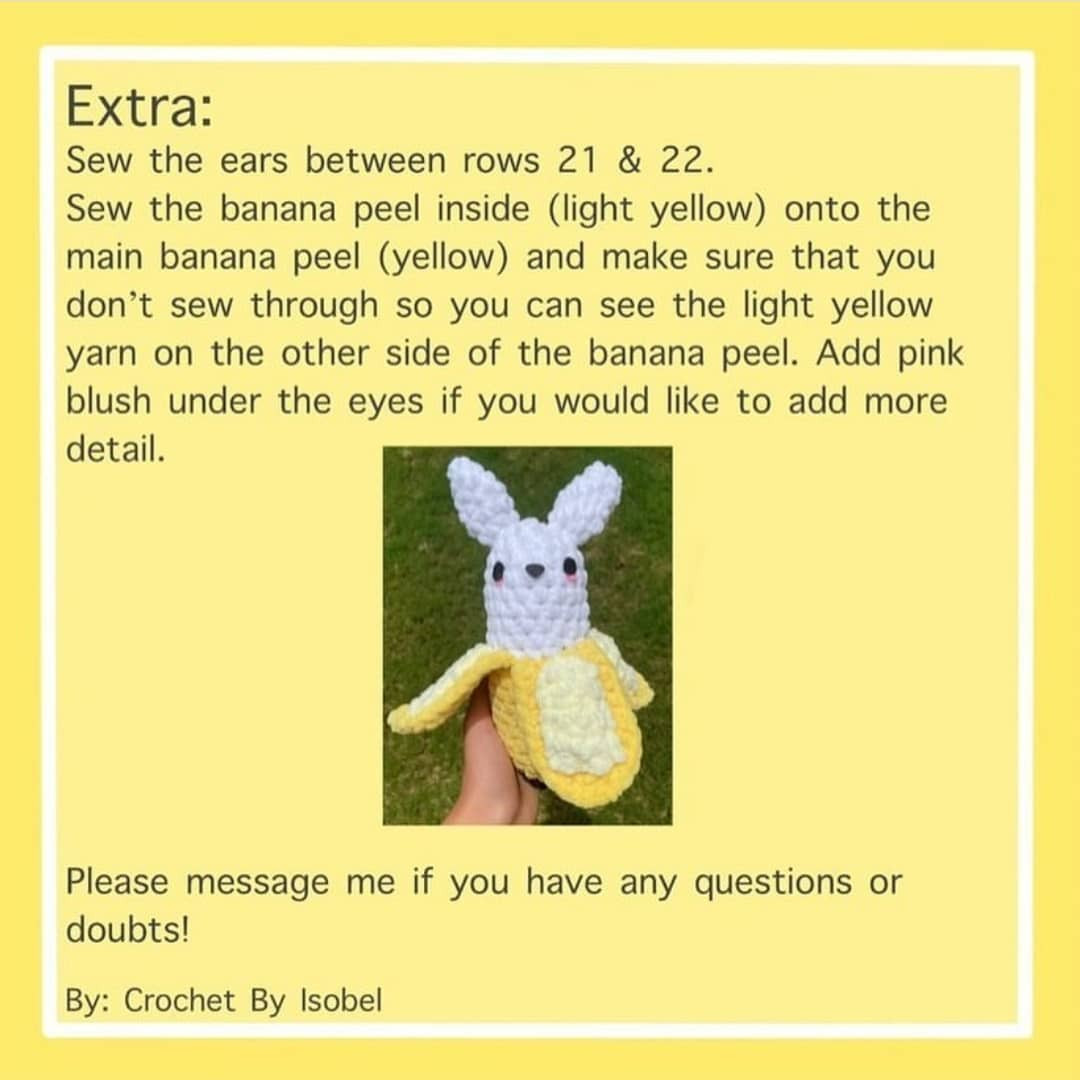 Crochet Your Own Adorable Bunana with This Free Pattern