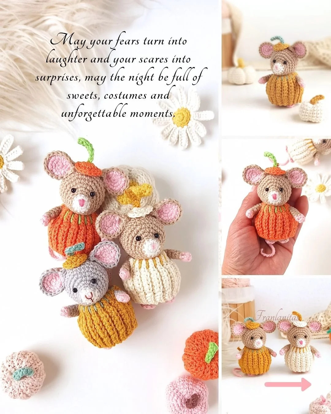 Crochet Your Own Adorable Mouse in Pumpkin Costume