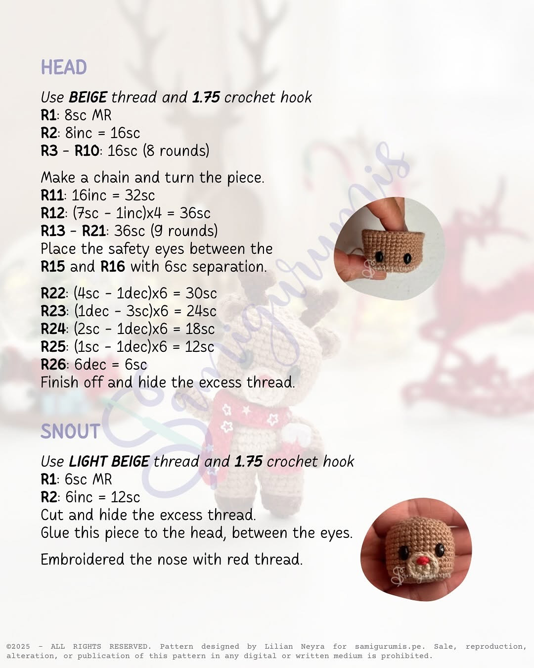 Crochet Your Own Adorable Reindeer with This Free Pattern