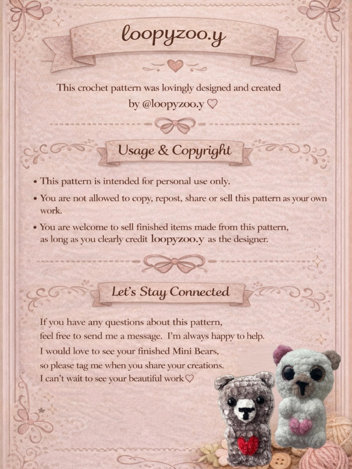 Crochet Your Own Adorable Valentine Bears with Free Pattern