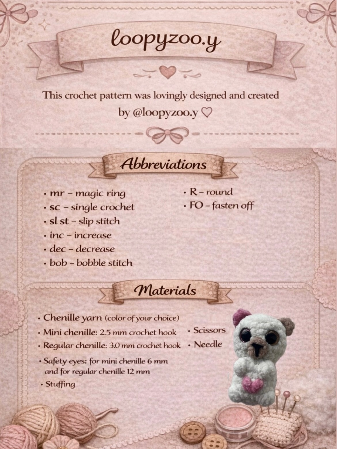 Crochet Your Own Adorable Valentine Bears with Free Pattern