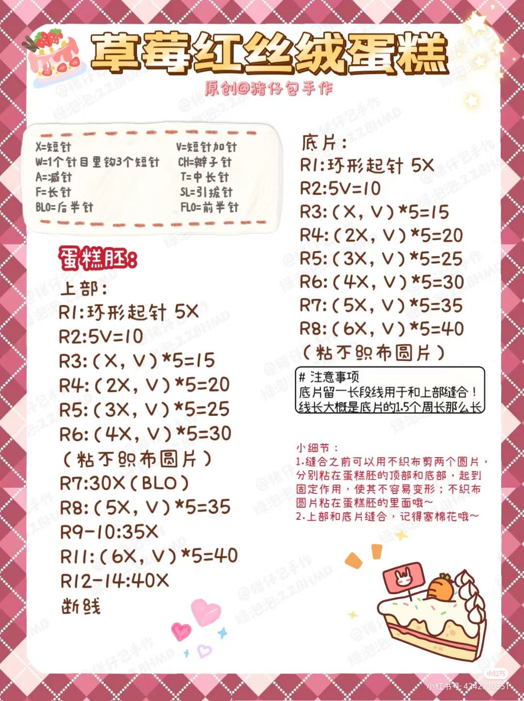 Crochet Your Own Afternoon Tea Dessert with Sweet Berry Toppings