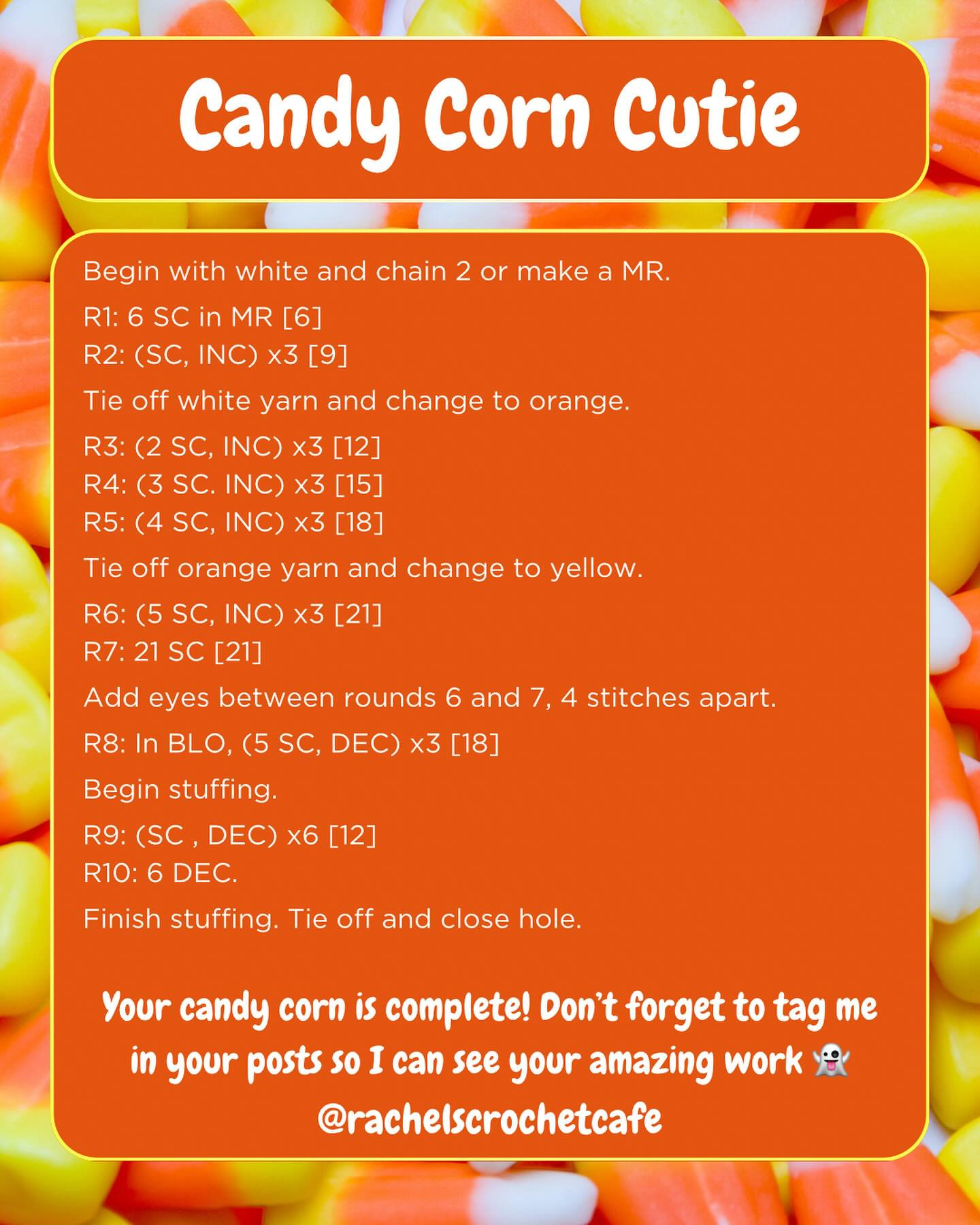 Crochet Your Own Candy Corn Amigurumi with Free Pattern