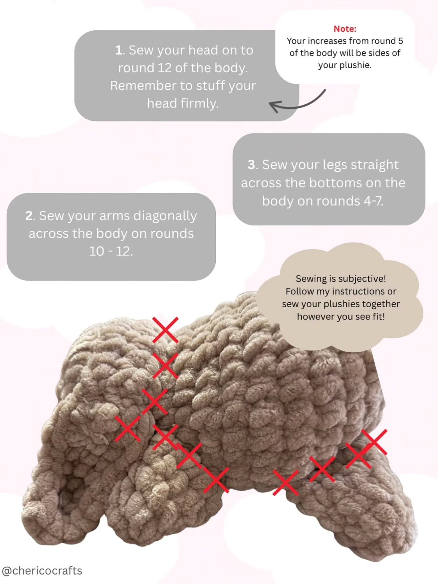 Cute 3-in-1 Crochet Animals Free Pattern for Beginners