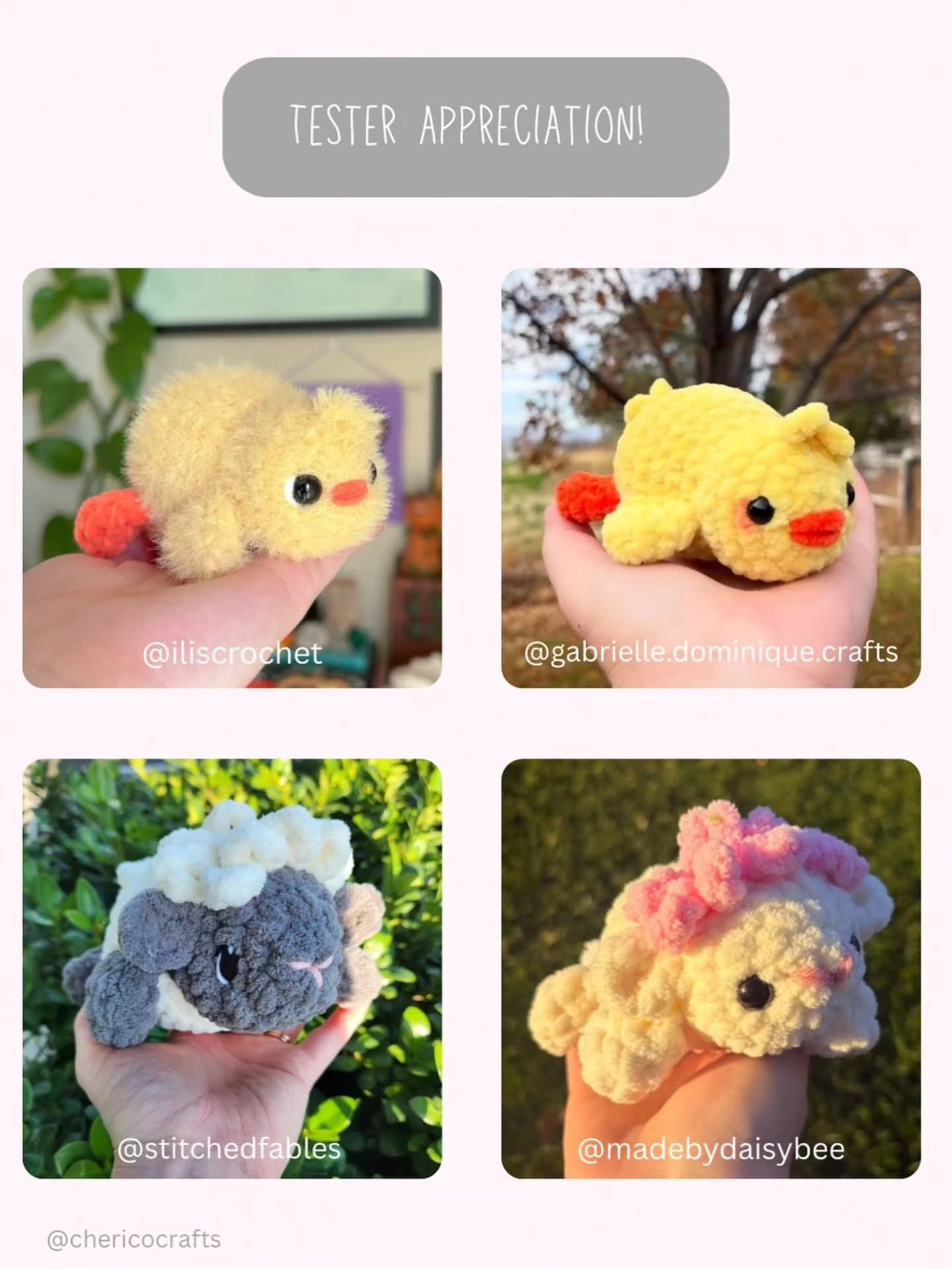 Cute 3-in-1 Crochet Animals Free Pattern for Beginners