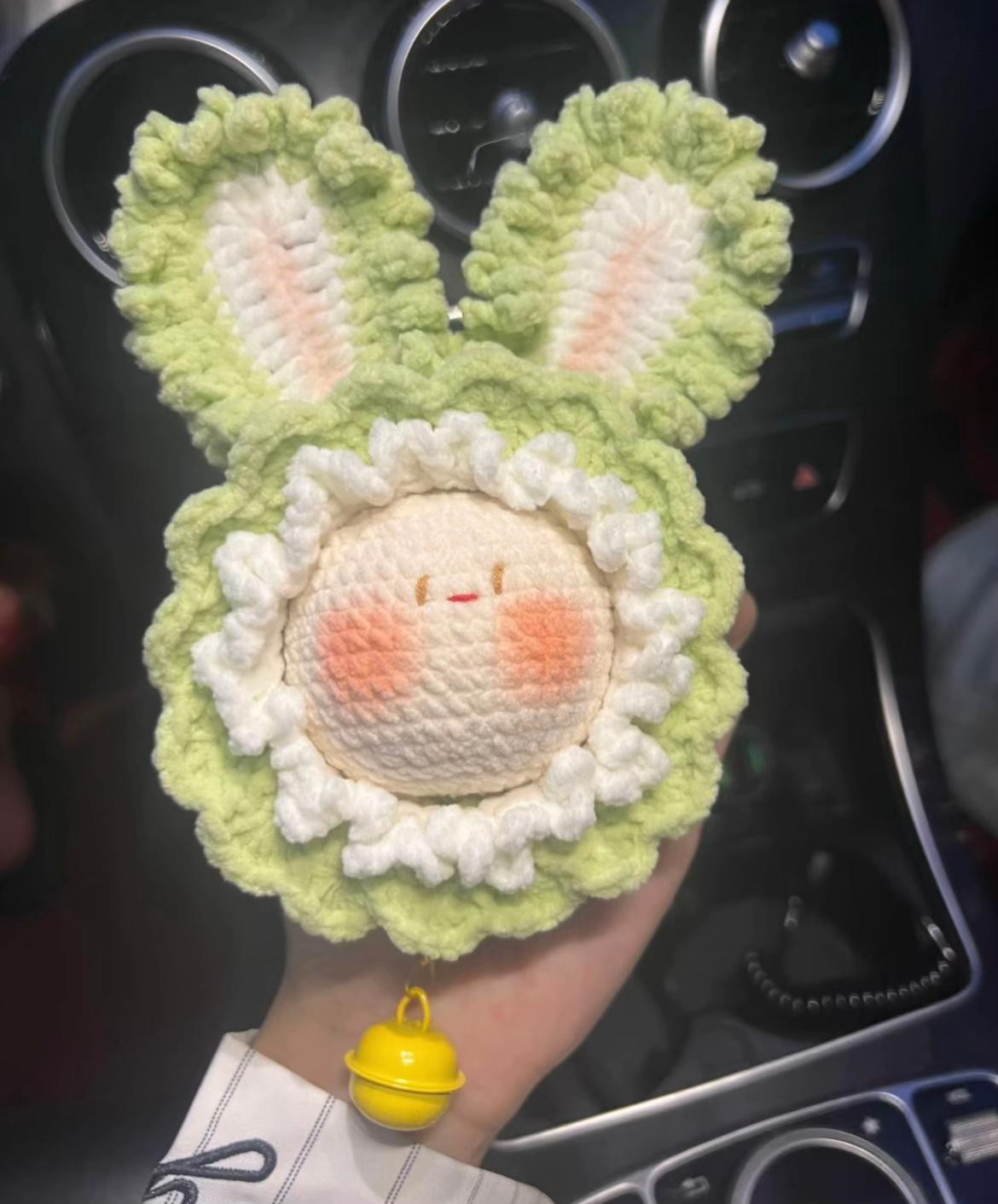 Cute Amigurumi Bunny with Fluffy Ears and Blushing Cheeks
